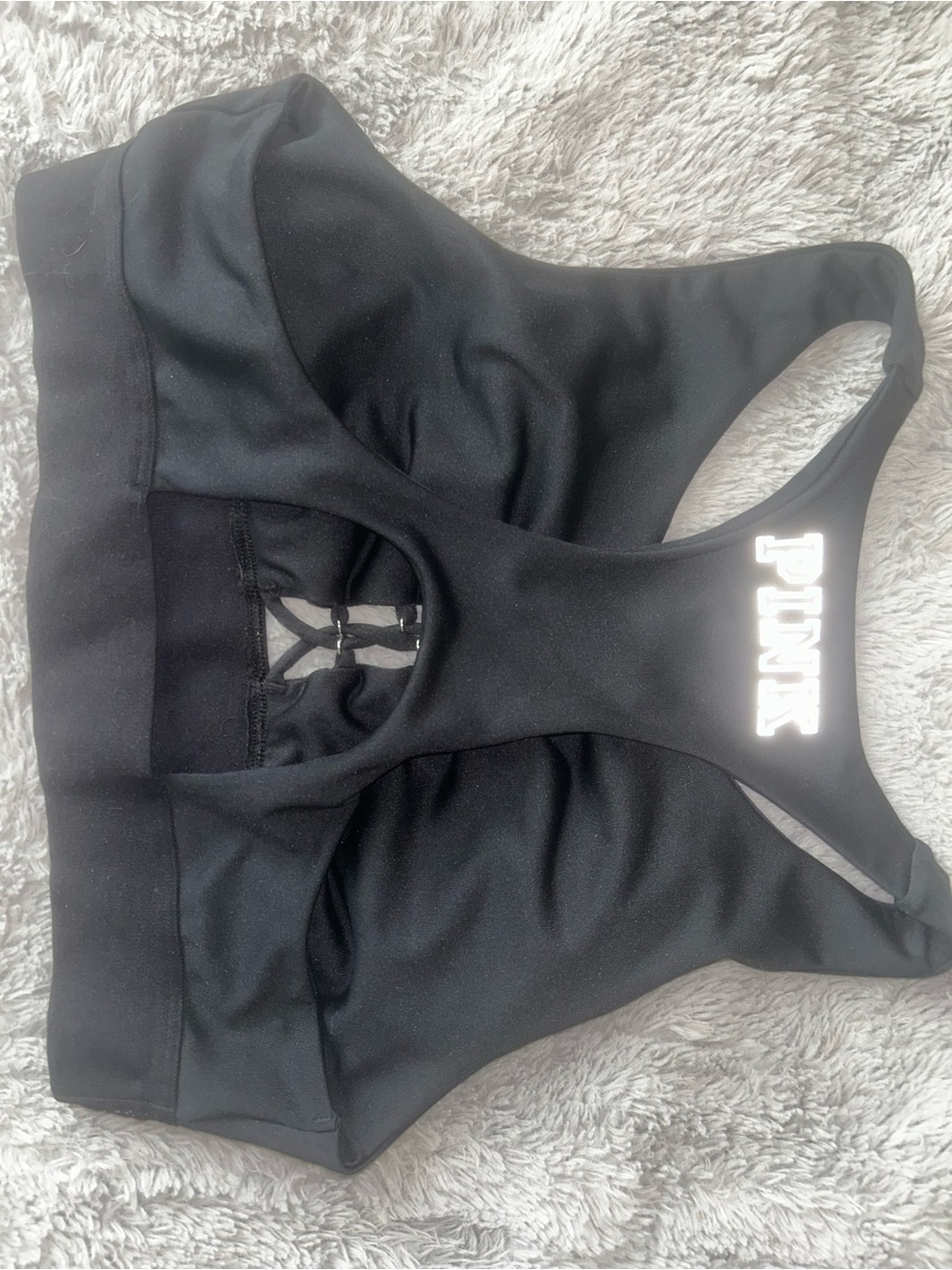 PINK Victoria's Secret Black Ultimate Sports Bra
